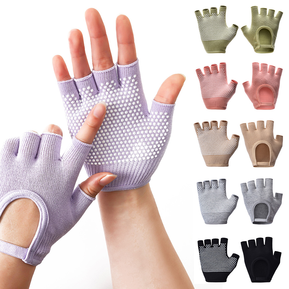 Cycling Glove Padded - 1Pair Half Finger Yoga Antislip Gloves