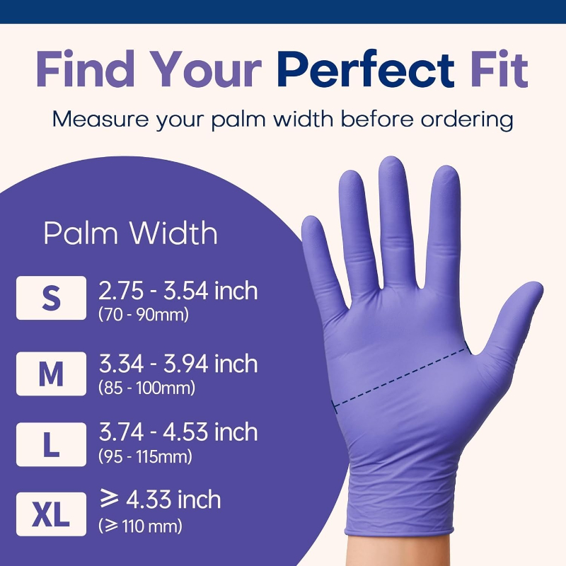 50/100pcs Purple Nitrile Glove - Exam Glove Nitrile ulasan dan harga