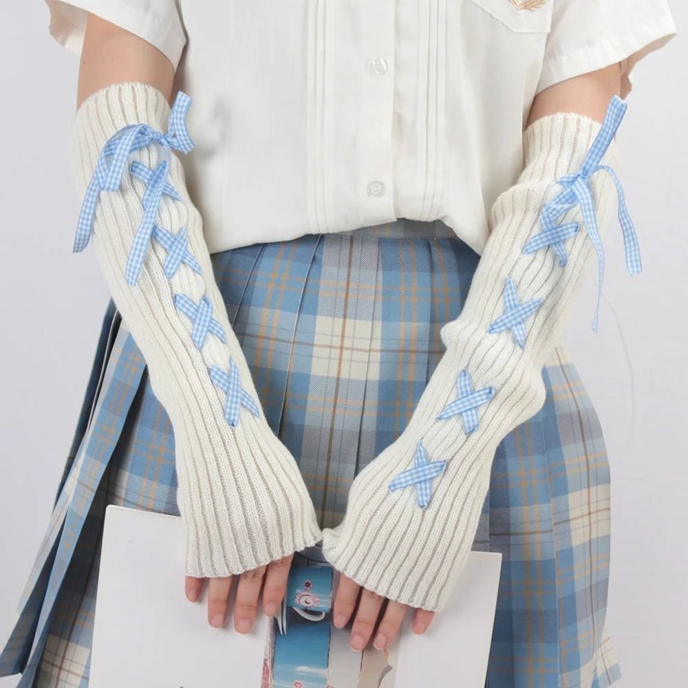 Trendy Women Autumn Winter Kni - Fingerless Glove Knit ulasan dan harga