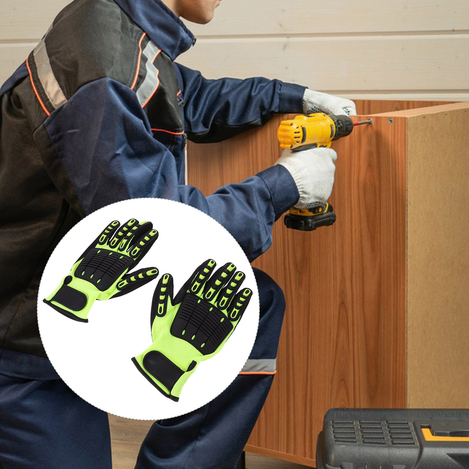1Pair Heavy Duty Gardening Glo - Work Glove Impact ulasan dan harga