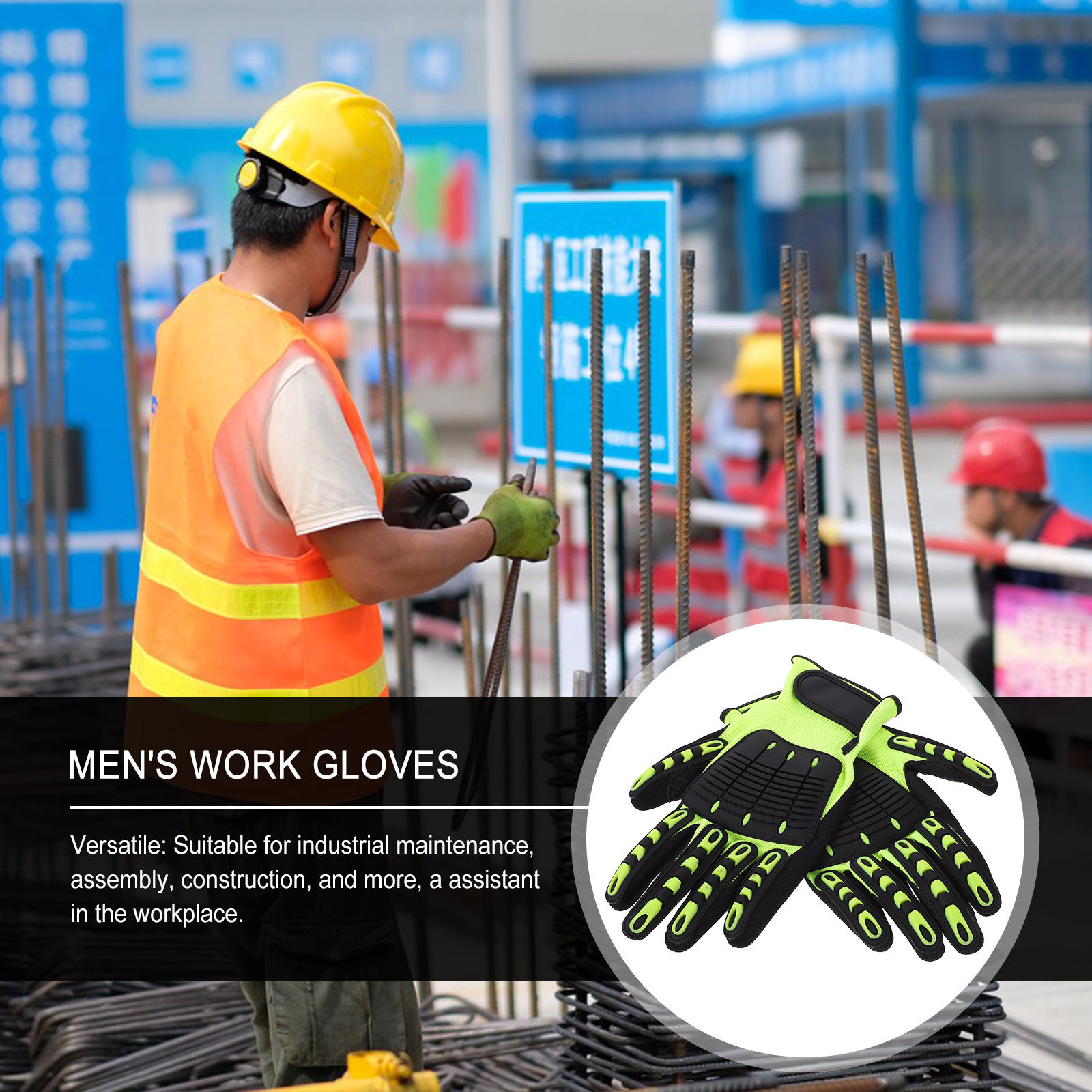1Pair Heavy Duty Gardening Glo - Work Glove Impact ulasan dan harga