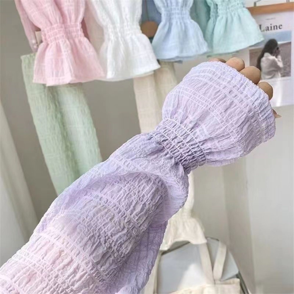 Summer Outdoor Lace Mesh Sun P - Fingerless Glove Knit ulasan dan harga