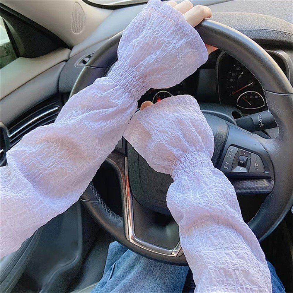 Summer Outdoor Lace Mesh Sun P - Fingerless Glove Knit ulasan dan harga