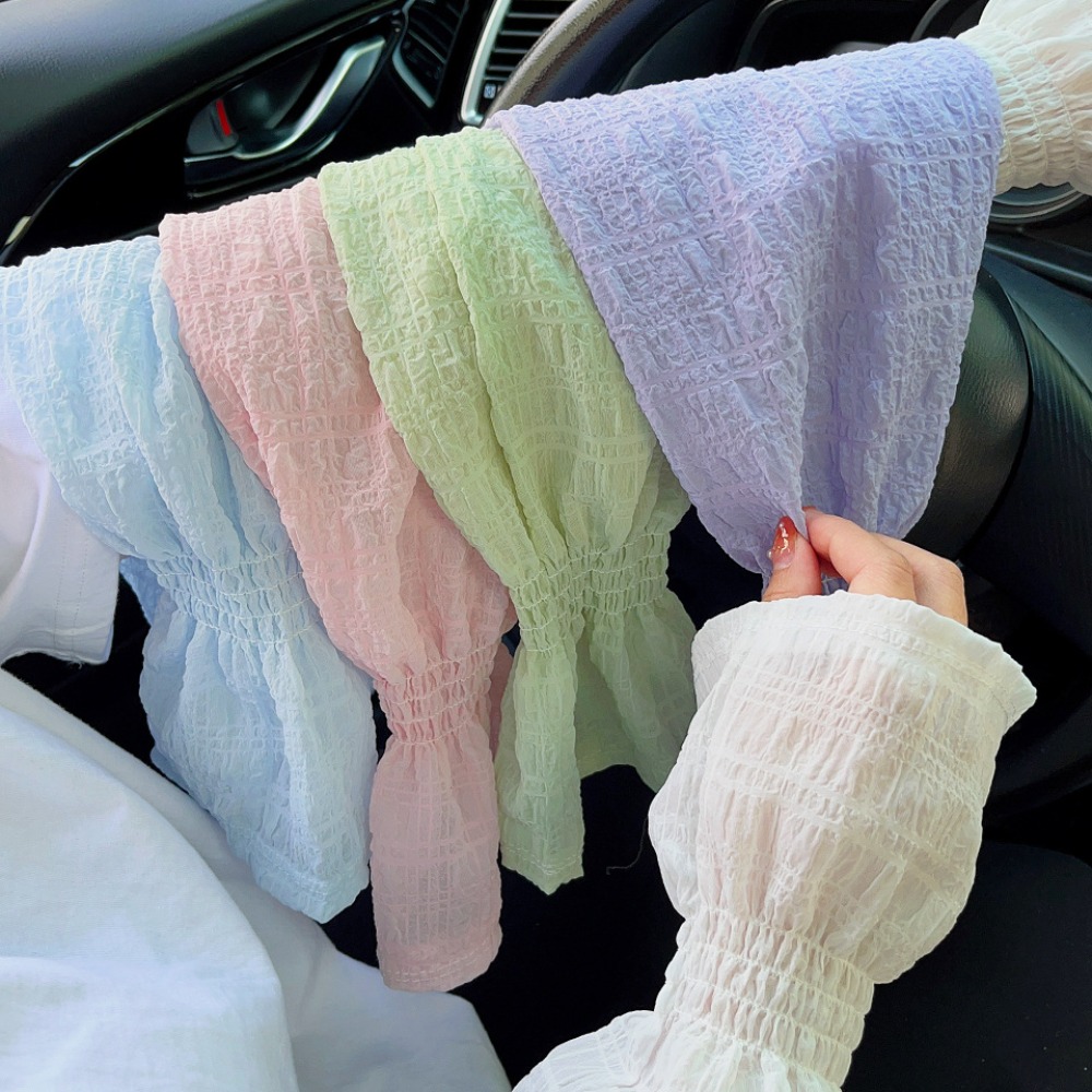 Summer Outdoor Lace Mesh Sun P - Fingerless Glove Knit ulasan dan harga
