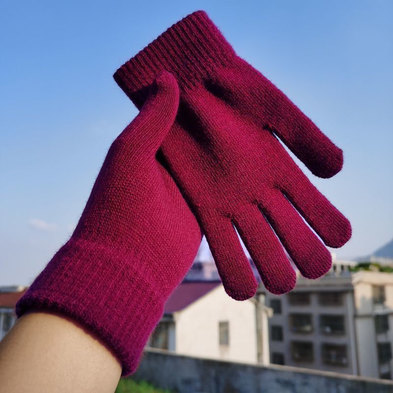 Men's and Women's Knitted Wool - Wool Glove Lined ulasan dan harga