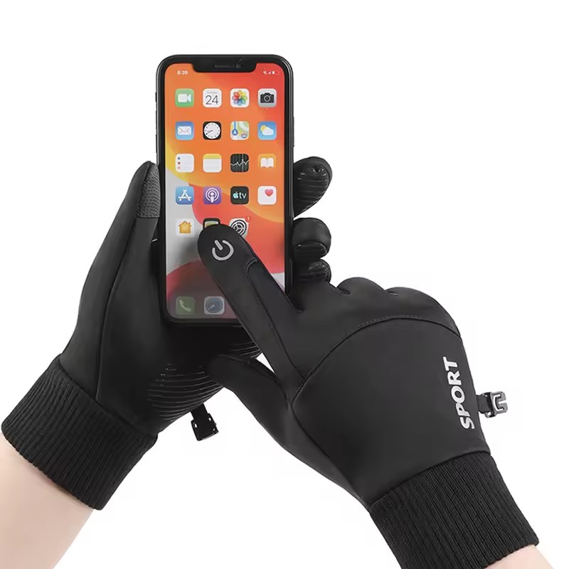 Black Winter Warm Full Fingers - Ski Glove Waterproof ulasan dan harga