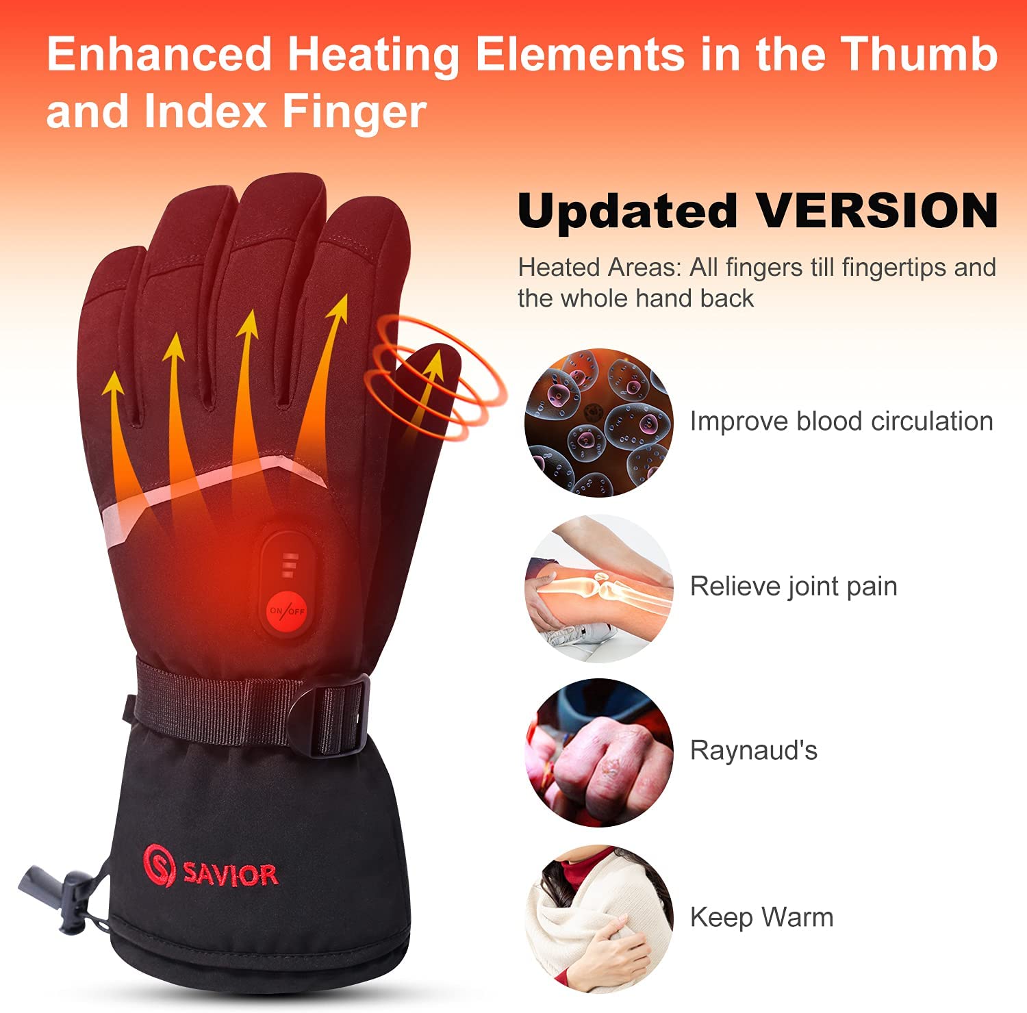 SNOW DEER Winter Heated Gloves - Ski Glove Waterproof ulasan dan harga