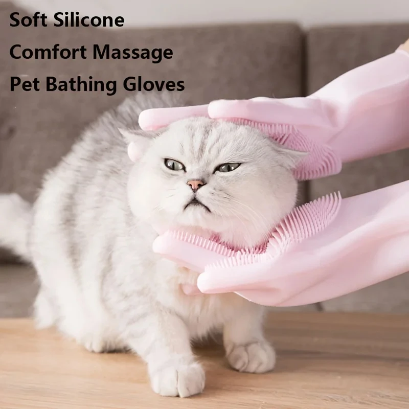 Pet Grooming Cleaning Gloves D - Rubber Glove Cleaning ulasan dan harga