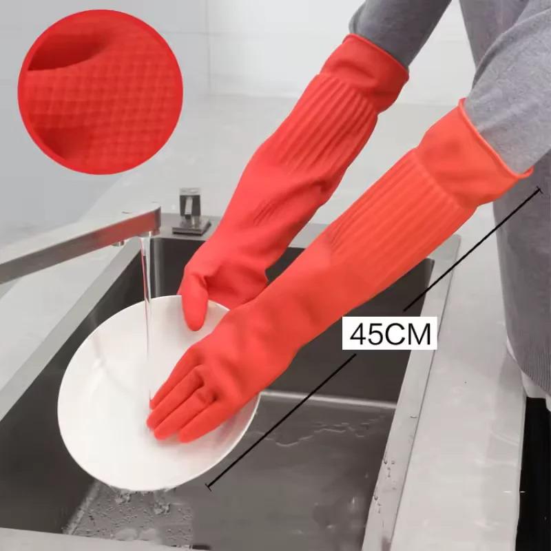 Long Reusable Rubber Dishwashi - Rubber Glove Cleaning ulasan dan harga