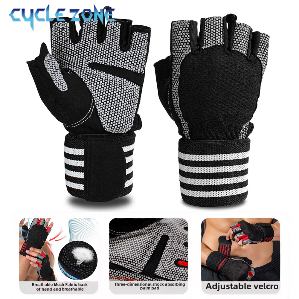 1 Pair Half Finger Gym Fitness - Workout Glove Gym ulasan dan harga