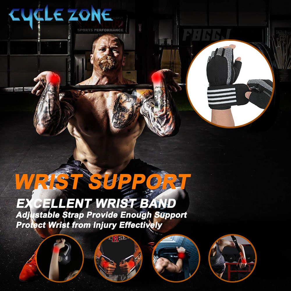 1 Pair Half Finger Gym Fitness - Workout Glove Gym ulasan dan harga