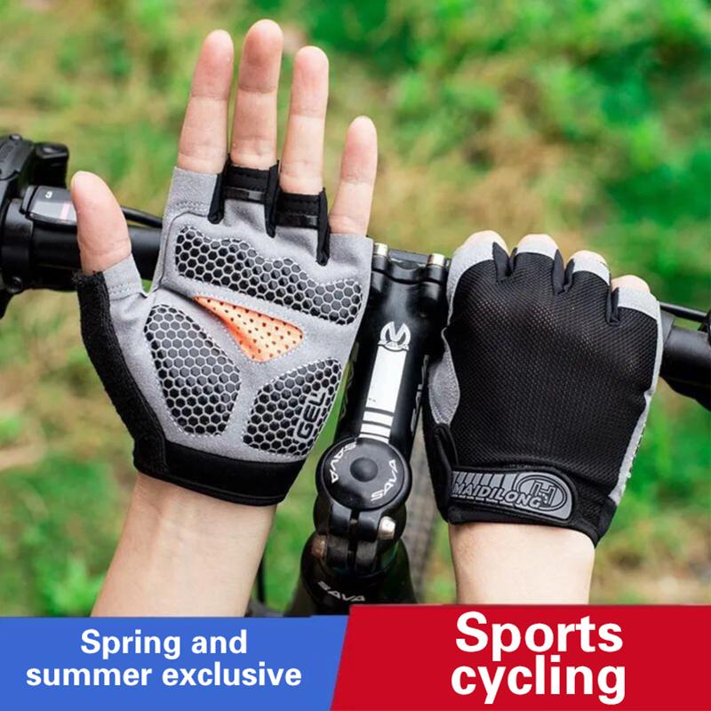 Unisex Half Finger Cycling Glo - Workout Glove Gym ulasan dan harga
