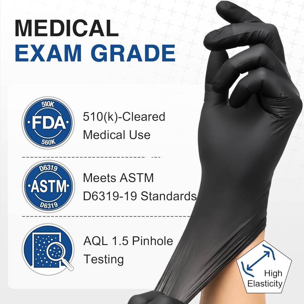 Medical Exam Disposable Black  - Exam Glove Nitrile ulasan dan harga