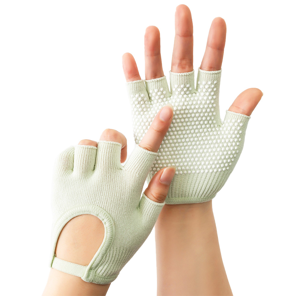 1Pair Half Finger Yoga Antisli - Cycling Glove Padded ulasan dan harga